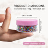Beauticom 10g10ml 035 Fl Oz Round Clear Jars with Round Top Lids for Creams Lotions Make Up Powders Glitters and more Co
