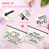 Weewooday 6 Pieces Friendship Gifts for Women Good Friends Makeup Cosmetic Bags Weekend Trip Gifts Birthday Portable Mak
