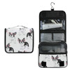 Bardic Hanging Travel Toiletry Bag Fashion French Bulldog Large Capacity Makeup Cosmetic Bag Portable Toiletry Kit Organ