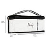 Nanshy Clear Makeup Bags with Zipper Organizer Travel Toiletry Bag Long Large Bag with Handle for Easy Carrying Transpar