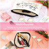 Weewooday 12 Pcs Teacher Appreciation Present Set 6 Teacher Survival Kit Bag Makeup Pouch Pencil Bag 6 Blessing Card Bra