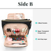 CUBETASTIC Travel Makeup Bag Large Makeup Pouch Waterproof Portable Cosmetic Organizer Bag PU Leather Zipper Pouches for
