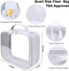 ANRUI TSA Approved Toiletry Bag with Handle Strap Clear Travel Liquids Toiletries Cosmetics Organizer CarryOn Luggage fo