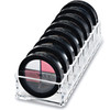 byAlegory Acrylic Bronzer Highlighter Powder Blush Compact Makeup Organizer 8 Space Cosmetic Storage CLEAR