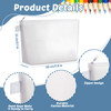 Weewooday 12 Pieces Blank Canvas Makeup Bags with Bottom Handle Bulk Sublimation Zipper Pouch Canvas Cosmetic Bags for I