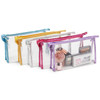 Glamlily 10 Pack Clear Cosmetic Bags with Zipper for Makeup Travel Size Toiletries 5 Colors 96 x 2 x 55 In