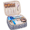 Narwey Travel Makeup Bag with Brush CompartmentsPortable Cosmetic BagMake up Bag Makeup Organizer Case with Brush Storag