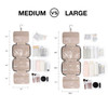 BAGSMART Toiletry Bag Travel Bag with Hanging Hook Waterresistant Makeup Cosmetic Bag Travel Organizer for Accessories S
