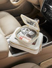 Small Cosmetic Bag for Purse Mini Makeup Bag for School Cute Clear Make Up Pouch for Travel Tiny Leather White Make Up O