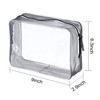 5 Pack Clear PVC Zippered Toiletry Carry Pouch Portable Cosmetic Makeup Bag for Vacation Bathroom and Organizing Transpa