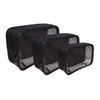 SHANY Large Assorted Sizes Cosmetics Makeup Travel Bag Black Mesh Bag Make Up Bag Organizer Tools Storage Carry On 3PC s