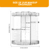 MISERWE Makeup Organizer 360 Degree Rotating 7 Adjustable Layers Large Capacity Cosmetic Organizer Transparent Make Up O