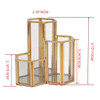 K COOL Makeup Brush Holder Organizer 3 Slot Gold Metal Cosmetics Brushes Storage Brushes Cup for Vanity Desk Dresser Bat