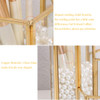 K COOL Makeup Brush Holder Organizer 3 Slot Gold Metal Cosmetics Brushes Storage Brushes Cup for Vanity Desk Dresser Bat