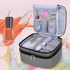 LUXJA Nail Polish Carrying Case Holds 30 Bottles 15ml 05 floz Doublelayer Organizer for Nail Polish and Manicure Set Gra