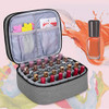 LUXJA Nail Polish Carrying Case Holds 30 Bottles 15ml 05 floz Doublelayer Organizer for Nail Polish and Manicure Set Gra