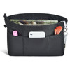 Vercord Premium Nylon Purse Organizer Tote Handbag Insert Organizers Bag in Bag Zipper 13 Pockets Black XXLarge