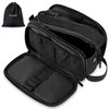 Elviros Travel Toiletry Bag for Men Shaving Dopp Kit Waterresistant Bathroom Small Toiletries Organizer PU Leather Cosme