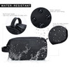 Elviros Travel Toiletry Bag for Men Shaving Dopp Kit Waterresistant Bathroom Small Toiletries Organizer PU Leather Cosme