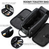 Elviros Travel Toiletry Bag for Men Shaving Dopp Kit Waterresistant Bathroom Small Toiletries Organizer PU Leather Cosme
