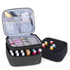 LUXJA Nail Polish Carrying Case Holds 20 Bottles 15ml 05 floz Portable Organizer Bag for Nail Polish and Manicure Set Bl