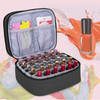 LUXJA Nail Polish Carrying Case Holds 30 Bottles 15ml 05 floz Doublelayer Organizer for Nail Polish and Manicure Set Lav