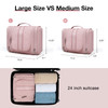 BAGSMART Toiletry Bag for Men Travel Toiletry Organizer with hanging hook Waterresistant Cosmetic Makeup Bag Travel Orga