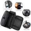 Toiletry Bag for Men Travel Organizer Leather Dopp Kit Waterresistant Shaving Bag for Toiletries Accessories Black