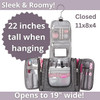 BORSALI Hanging Toiletry Bag for Women with Mirror Medium Travel Bag for Toiletries Travel Essentials Compact Yet Roomy