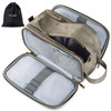 Elviros Toiletry Bag for Men Large Travel Shaving Dopp Kit Waterresistant Bathroom Toiletries Organizer PU Leather Cosme