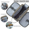 Elviros Toiletry Bag for Men Large Travel Shaving Dopp Kit Waterresistant Bathroom Toiletries Organizer PU Leather Cosme