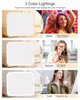Relavel Makeup Bag with Light Up Mirror Makeup Case Travel Cosmetic Bags Brush Organizer Storage Box Rechargeable Vanity