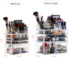Cq acrylic 3 Pack Clear Make up Organizer CountertopStackable 7 Drawers Makeup StorageCute Vanity Organizers for dresser