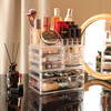 Cq acrylic 3 Pack Clear Makeup Organizer Countertop Stackable 6 Drawers Skincare OrganizerCute Skin Care Organizer for V