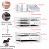 Cq acrylic 3 Pack Clear Make Up Organizer CountertopStackable 8 Drawers Makeup StorageCute Vanity Organizers for Dresser