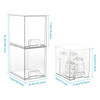Vtopmart 76 H Clear Stackable Storage Drawers 4 Pack Plastic Organizers Bins for Skincare CosmeticsBeauty SuppliesIdeal