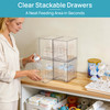 Vtopmart 76 H Clear Stackable Storage Drawers 4 Pack Plastic Organizers Bins for Skincare CosmeticsBeauty SuppliesIdeal