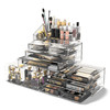 Readaeer Makeup Cosmetic Organizer Storage Drawers Display Boxes Case with 12 DrawersClear