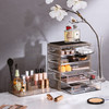 Sorbus Acrylic Makeup Organizer Set 6Drawer Vanity Countertop Cosmetic Storage with Small Wide Compartments Glitter Make