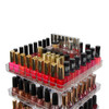 JACKCUBE DESIGN 5 Tier Clear Nail Polish 360 Rotating Display Rack Organizer Stand Makeup Cosmetics Storage Box Carousel