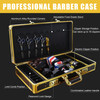 GYKLE Professional Barber Case Portable Salon Stylist Carrying Case Hair Cutting Tools Organizer Box with Code Lock
