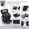 Stagiant Professional Rolling Makeup Case Soft Sided Make up Train Case Travel Organizer Portable with Wheel for Makeup