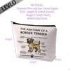 LEVLO Funny Border Terrier Lovers Gifts The Anatomy of A Border Terrier Cosmetic Bags Border Terrier Veterinary Mom Trav