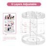 VHANVER 360 Rotating Makeup Organizer Perfume Organizer Clear Cosmetic Storage Display Case Large Capacity Acrylic Beaut