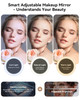 JUSRON Travel Makeup Bag With LED MirrorTrain Case with Light up Mirror Portable Makeup Artist Organizer Bag with Adjust