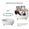 funest Makeup Perfume Organizer 360 Degree Rotating Lazy Susan Cosmetic Desk Storage Lotions Display Case Round Tray wit