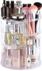 Clear Rotating Makeup Organizer for VanityAdjustable Skincare Organizer CountertopCosmetic Display Cases for BeautySkin