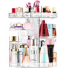 MISERWE 360 Rotating Makeup Organizer DIY Adjustable Makeup Carousel Spinning Holder Rack Large Capacity Cosmetic Brush