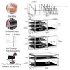 Cq Acrylic 4 Pack Clear Makeup Storage Stackable 10 Drawer Organizer for Vanity Jewelry Hair Clip Beauty Skincare Produc