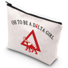 G2TUP Elephant Sorority Makeup Bag Oh To Be A Girl Cosmetic Pouch with Zippered Pocket for Women Girls Oh To Be